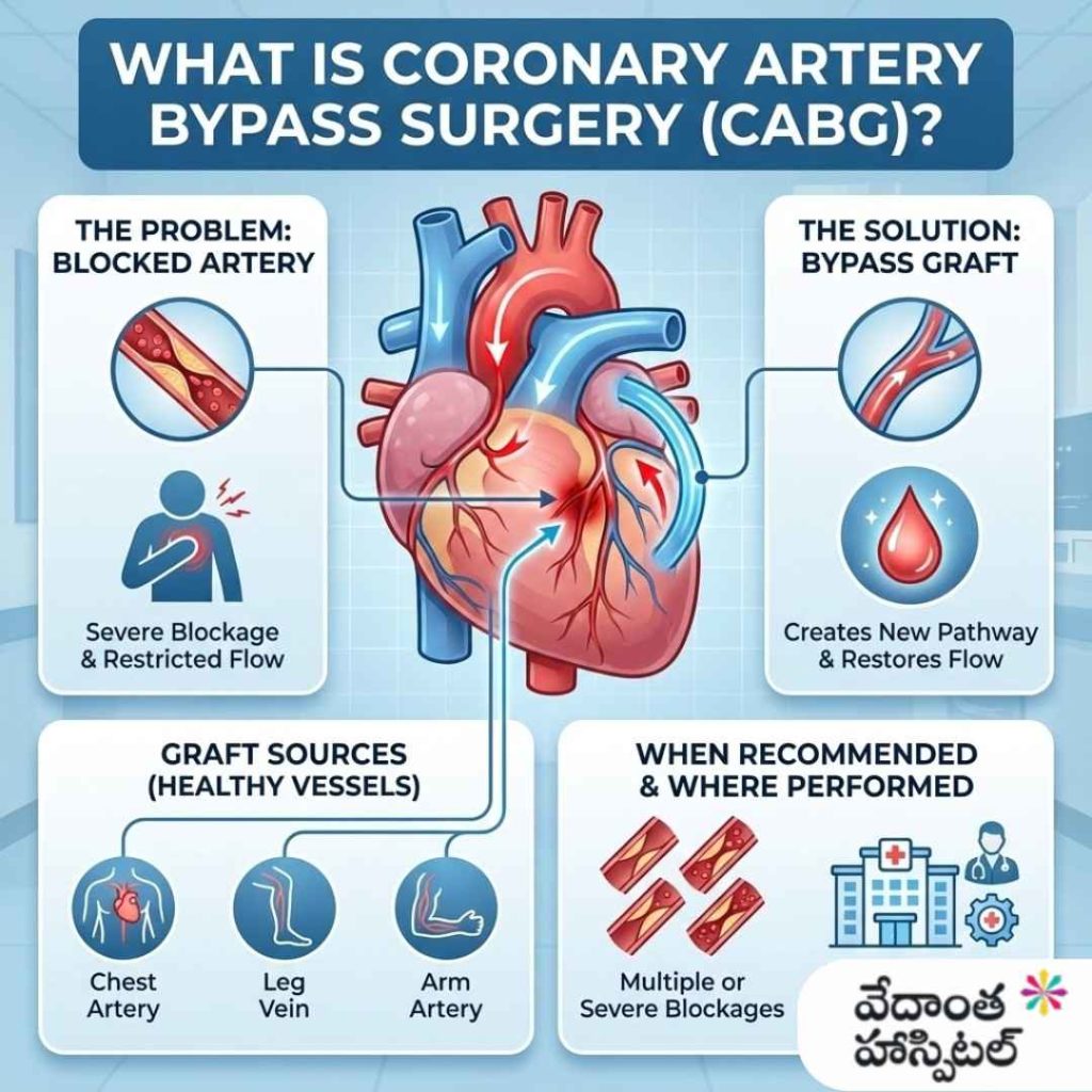 What Is Coronary Artery Bypass Surgery - Cardiothoracic Surgery Hospital in Kadapa – Vedanta Hospitals in kadapa