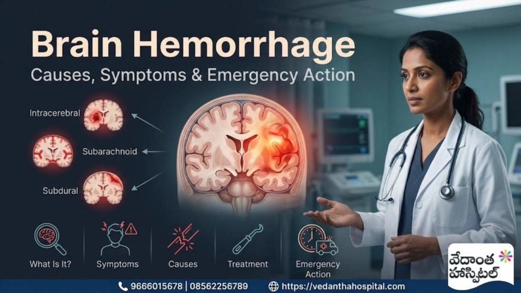Brain Hemorrhage Causes, Symptoms & Emergency Action - Interventional Neurosurgery Hospital in Kadapa - Vedanta Hospitals in kadapa