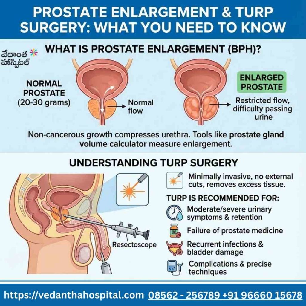 what is prostate enlargement - Prostate Enlargement – TURP Surgery - best urology hospital in kadapa - vedanta hospitals in kadapa