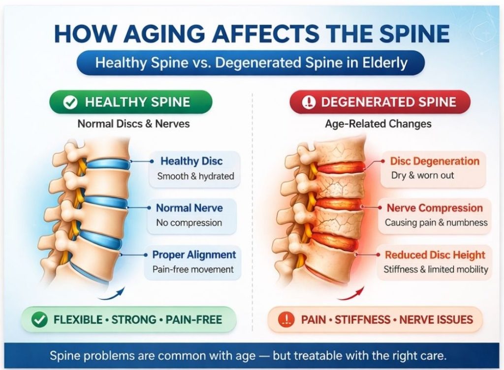 Is Spine Surgery Safe for Elderly? how aging effects spine image