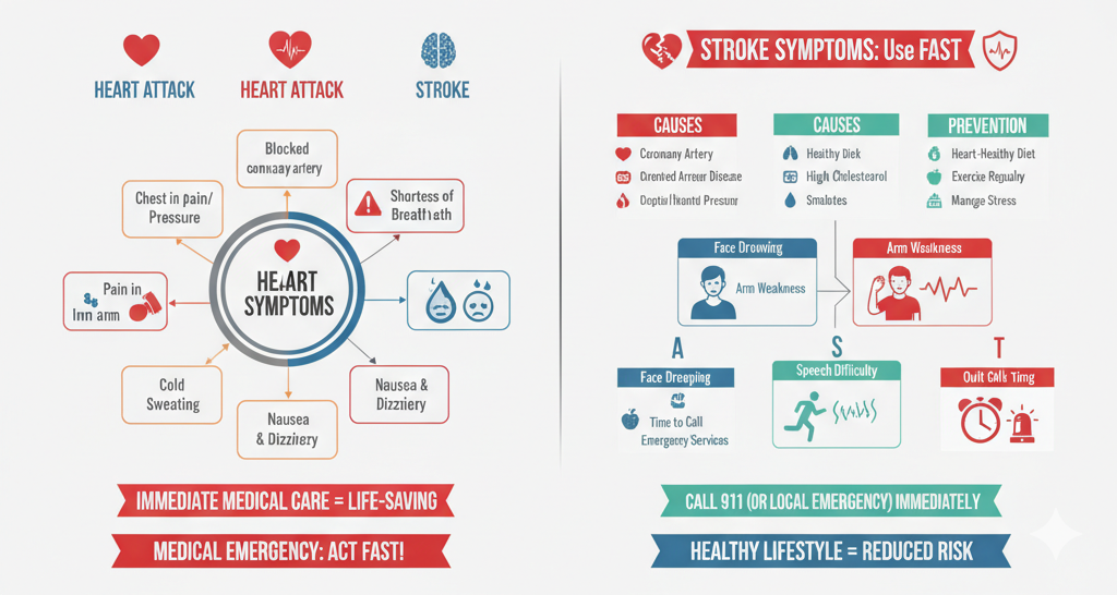 heartattack vs stroke symptoms image