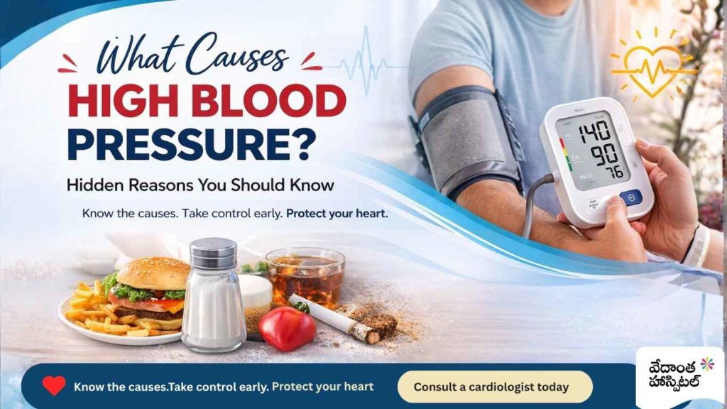 What causes high blood pressure