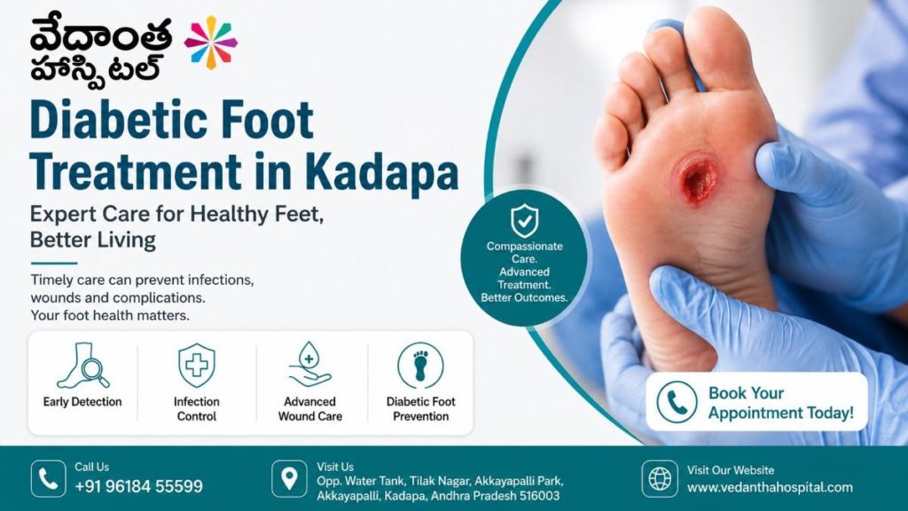Diabetic foot treatment in Kadapa at Vedanta Hospitals